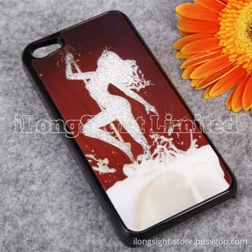 Butterfly Pattern Diamond Plastic Case For iPhone 5